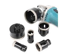 Sierra de corona diamantada, Diamond Hole Saw Drill Bit For Ceramic Tile Marble Granite 20-68mm Black 4 Pcs(M14(25 35 50 68)4pcs)