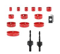 Sierra de corona, Set de 13 piezas de cortadores, Juego de Sierras de Copa para Electricista, para Taller, Construcción, Mejoras, Madera Blanda, Contrachapado, PVC, Hogar