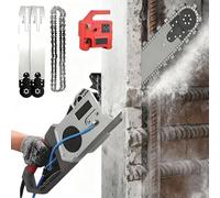 Sierra De Hormigón De 13,8/18,9 Pulgadas, Sierra Eléctrica De Hormigón, Motosierra Eléctrica De Hormigón De 12000 W/6000 RPM, Cortadora De Muros De Cadena De Diamante De Mano(A 350)