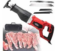 Sierra de huesos profesional, cortadora de huesos eléctrica, sierra de carnicero eléctrica de 1300 W con velocidad variable, para uso doméstico, para cortar carne, filetes, pescado y espinas, color