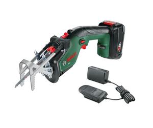 Sierra de jardín inalámbrica Bosch Keo de 18 V, filo de corte de 80 mm, hoja de precisión suiza.