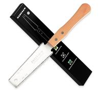 Sierra de mano japonesa para corte fino de madera, sierra de doble filo 11/17 TPI para carpintería, bricolaje, corte preciso, poda de ramas pequeñas, jardín, herramienta manual DIY