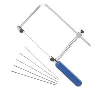 Sierra de Marquetería, Sierras de Calar Ajustables para Madera, Sierra de Marquetería, Sierra de Joyería con 6 Hojas de Sierra de Calar, de Sujeción del de Sierra de