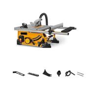 Sierra de mesa 210 mm y 8 pulgadas for cortar madera, sin polvo, con extensión, máquina portátil for trabajar la Para uso de bricolaje(Standard)