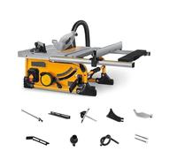 Sierra de mesa de 210 mm, sierra de corte de madera de 8 pulgadas, sin polvo, con extensión, máquina portátil for trabajar la madera(With 80T Wood Blade)