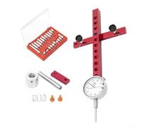 Sierra de mesa de aleación de aluminio para calibrador indicador de dial para corrección de paralelismo, tamaño corto rojo 132x155mm (3pcs)
