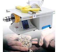 Sierra de mesa lapidaria multifuncional con velocidad ajustable para cortar, grabar, pulir y perforar, ideal para el procesamiento de rocas y piedras preciosas