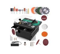 Sierra de mesa pequeña para corte de madera, máquina todo en uno en miniatura con 7 velocidades ajustable, corte de lijado, grabado y perforación, ideal para manualidades