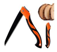 Sierra de podar plegable y sierra de mano plegable con hoja de acero SK-5 de 10 pulgadas, bloqueo seguro y mango ergonómico antideslizante, herramienta plegable portátil resistente para jardinería