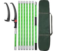 Sierra de Podar Telescópica con Asa, con Mango Telescópico de 8 Metros, Sierra de Podar Manual, Herramientas de Jardinería para El Tamaño de Palmeras y Arbustos