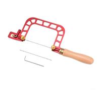 Sierra de precisión en forma de U de 3 pulgadas con marco de aleación de aluminio y mango de madera que proporciona un agarre mejorado para un uso prolongado (sierra individual)