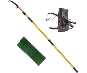 Sierra de ramas con mango telescópico de 7,5 m, sierra de ramas telescópica de longitud ajustable, juego de herramientas de jardín, podadora de altura, barra de largo alcance con bolsa de transporte