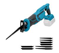 Sierra de sable con batería para Makita 18 V, 3000 SPM, batería de sierra de recipro, velocidad variable con 8 hojas de sierra para cortar madera, metal y plástico (sin batería)