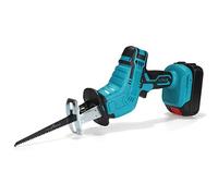 Sierra de sable eléctrica inalámbrica 88VF, sierra hoja recíproca, cortador madera recargable, Sable, for metales for batería 18V,Maquinaria eficiente(2 Battery Red)