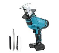 Sierra de sable inalámbrica compatible con Makita, 0-2700 rpm con velocidad de desplazamiento variable, sierra para madera con batería, incluye 4 hojas para cortar metal, madera y PVC