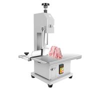 Sierra Eléctrica Comercial Para Huesos, Sierra De Cinta Para Carne Para Carnicería Con 2 Hojas, Grosor De 10-110 Mm Para Carne De Res Y Pescado
