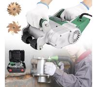 Sierra eléctrica industrial de hormigón de 1100 W con estuche y 2 cuchillas para cortar líneas de agua de pared, ladrillo, granito, mármol, etc