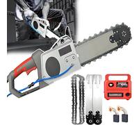 Sierra Eléctrica para Hormigón 5800W/6500W - Motosierra de Mano Eléctrica para Hormigón, Cortadora de Muros con Cadena de Diamante, 2 Cadenas, 2 Escobillas De Carbón, Profundidad 35/48 cm