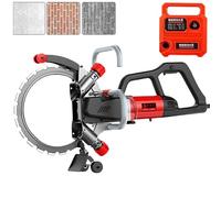Sierra eléctrica para hormigón con motor sin escobillas, perseguidor de pared de alta potencia para piedra, madera, porcelana y granito, incluye cuchillas para corte profundo