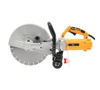 Sierra eléctrica para hormigón, sierra circular eléctrica con cable, cortador de hormigón, sierra de hormigón, sierra de corte, cortador de pavimentos, con disco de corte de diamante de 350 mm y bomba