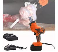 Sierra Eléctrica para Huesos,20V Sierra Carnicero para Cortar Huesos Jamon Congelar Carne,Multifunción Sierra con Batería y Cuchilla,Cargador Rápido,Luz LED,1battery+1sawtooth