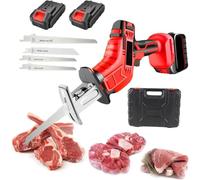 Sierra Eléctrica para Huesos Sierra Carnicero para Cortar Huesos Jamon Congelar Carne Multifunción Sierra para Carne y Huesos con Batería y Cuchilla Cargador Rápido