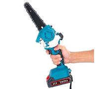 Sierra eléctrica sin escobillas de 1800W con engrasador, sierra de madera de poda portátil inalámbrica, Mini motosierra, herramientas eléctricas de jardín, batería de iones de litio 1/2 Para cortar y