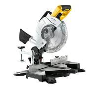 Sierra ingletadora de 210 mm con guía láser compatible con batería DeWalt de 20 V (sin batería), sierra ingletadora deslizante biselada, multimaterial, corta metal, madera, plástico y más, potente