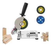 Sierra ingletadora de 4 pulgadas, sierra ingletadora ajustable, minicortadora portátil de sobremesa con 2 hojas, sierra ingletadora eléctrica para cortar metal, para metal blando, chapa de hierro, m