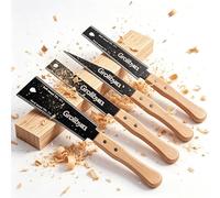 Sierra Japonesa Juego de 4 Piezas Ryoba y Sierra de Tracción Profesional Hoja de Acero al Carbono SK5 11 17 TPI Serrucho de Precisión para Bricolaje y Muebles Sierra Manual de Corte Fino