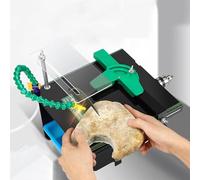 Sierra lapidaria de joyería de 1850 W para corte de roca, mini pulidora de mesa con eje flexible, velocidad ajustable 800-12000r/min, herramienta de mesa para perforación de piedras preciosas y jade