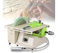 Sierra lapidaria, mini máquina de corte de roca de mesa 1380W, 500-7000 RPM, ángulo ajustable, hoja de 180 mm, rueda de pulido de 70 mm para tallado de jade y madera