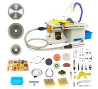 Sierra Lapidaria para Joyería y Roca, Equipo Lapidario de 750 W Mini Sierra de Mesa para Elaboración de Madera de Ágata de Jade, Velocidad Ajustable 800-11,000 RPM, para Perforar, T Jade Crafting Kit