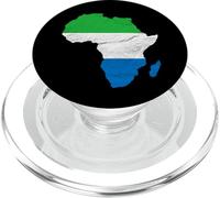 Sierra Leone Flag Africa Continent Silhouette Sierra Leoner PopSockets PopGrip para MagSafe