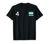 Sierra Leone Número 4 Bandera Nacional Patrimonio País Camiseta