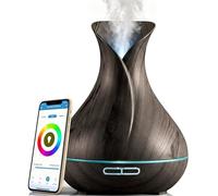 Sierra Modern Home Smart WiFi - Difusor ultrasónico y humidificador inalámbrico de aceites Esenciales para aromaterapia, 400 ml, con aplicación Alexa y Google Home Phone y Control de Voz, LED y