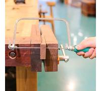 Sierra multifuncional en forma de U con 8 cuchillas de acero, diseñada para corte de precisión en carpintería, fabricación de joyas y aplicaciones de manualidades (tamaño grande)