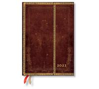 Sierra (Old Leather Collection) Midi Vertical Dayplanner 2023 (Wrap Closure): Hardcover, Vertical Layout, 100 gsm, wrap closure