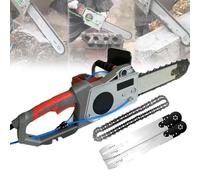 Sierra Para Hormigón, Motosierra Eléctrica Para Hormigón Con Bomba De Agua, 2 Cadenas Y 2 Barras Guía Máquina Ranuradora De Muros Eléctrica Para Ranurar Ladrillo, Granito Y Mármol(A 350)