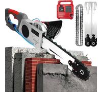 Sierra Para Hormigón, Motosierra Eléctrica Para Hormigón Con Cadena De Diamante De 12000 W 6000 RPM, Máquina Ranuradora De Muros Eléctrica Para Ranurar Ladrillo, Granito Y Mármol(A 350)