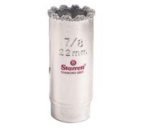 Sierra perforadora de grano de diamante Starrett, ideal para perforar agujeros de diαmetro pequeρo, 7/8"" de diαmetro, 1-5/8"" de profundidad de co