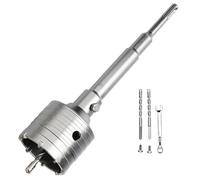 Sierra perforadora de hormigón de 80 mm con varilla de conexión de vástago SDS Plus, broca de hormigón, punta de carburo de tungsteno de 6,3 mm, sierra perforadora de cemento para pared de ladrillo de