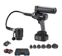 Sierra perforadora hidráulica, cortador de agujeros de carburo resistente, con moldes, salida 8T, para acero inoxidable, hierro, cobre, latón, plástico