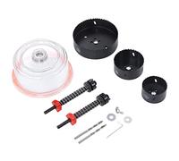 Sierra Perforadora para Tuberías, Fácil de Operar, Resistente Al Desgaste, ABS, Cubierta Antipolvo, Abridor de Agujeros de Metal con Taladro Central para Taladrado de Carpintería