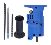 Sierra recíproca eléctrica, herramienta eléctrica de mano, velocidad ajustable, absorción de impactos para carpintería, jardín, azul, 14,7 oz