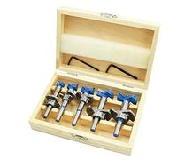 Sierras de agujeros para bisagras gabinete Conjunto brocas taladrar madera Abridores posición carpinteros con llave estuche almacenamiento