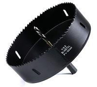 Sierras de Corona 152mm, M42 HSS Bi-Metal Coronas Perforadoras con Adaptador y Broca Piloto Profundidad de Corte 30mm, Abridor de Agujero para Metal Aluminio Madera PVC Plástico, Rojo