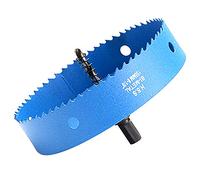 Sierras de Corona 155 mm, M42 HSS Bi-Metal Coronas Perforadoras con Adaptador y Broca Piloto Profundidad de Corte 27 mm, Abridor de Agujero para Metal Aluminio Madera PVC Plástico/Azul