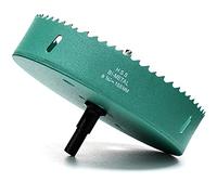 Sierras de Corona 155mm, M42 HSS Bi-Metal Coronas Perforadoras con Adaptador y Broca Piloto Profundidad de Corte 30mm, Abridor de Agujero para Metal Aluminio Madera PVC Plástico, Verde