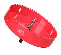 Sierras de Corona 165mm, M42 HSS Bi-Metal Coronas Perforadoras con Adaptador y Broca Piloto Profundidad de Corte 30mm, Abridor de Agujero para Metal Aluminio Madera PVC Plástico, Rojo